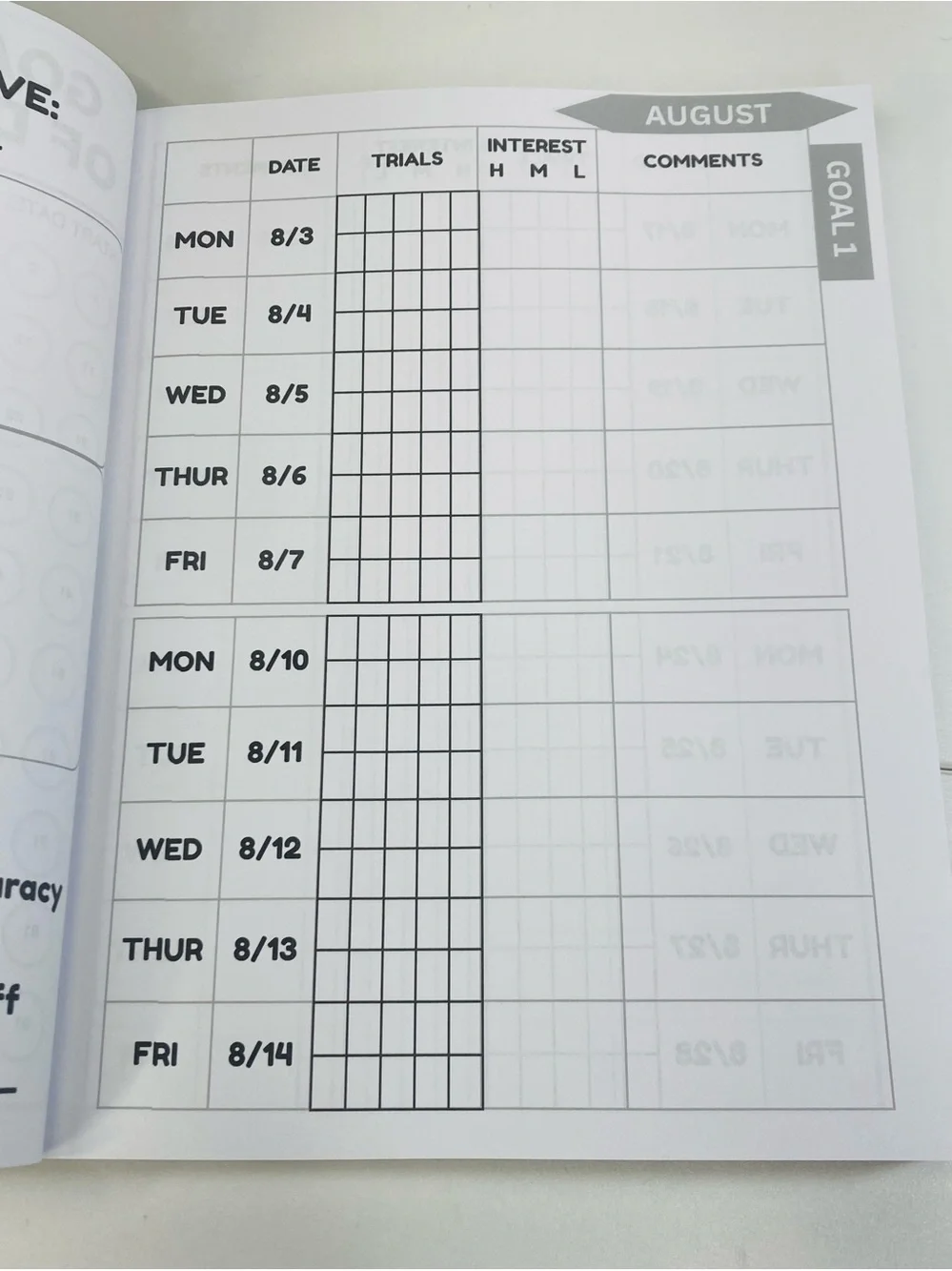 NEW IEP Data Collection Book Up to 5 Goals August 1, 2026 - July 31, 2027 DATED